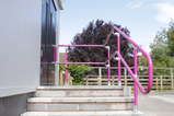 Pink Powder Coated Handrail System